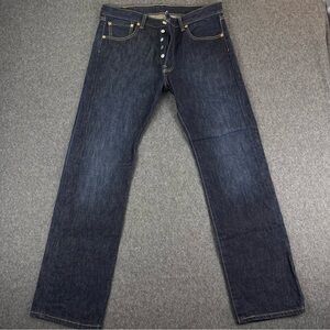 Levis Jeans Mens 34x32 501 Regular Straight Button Fly Dark Wash Y2K Vtg EUC